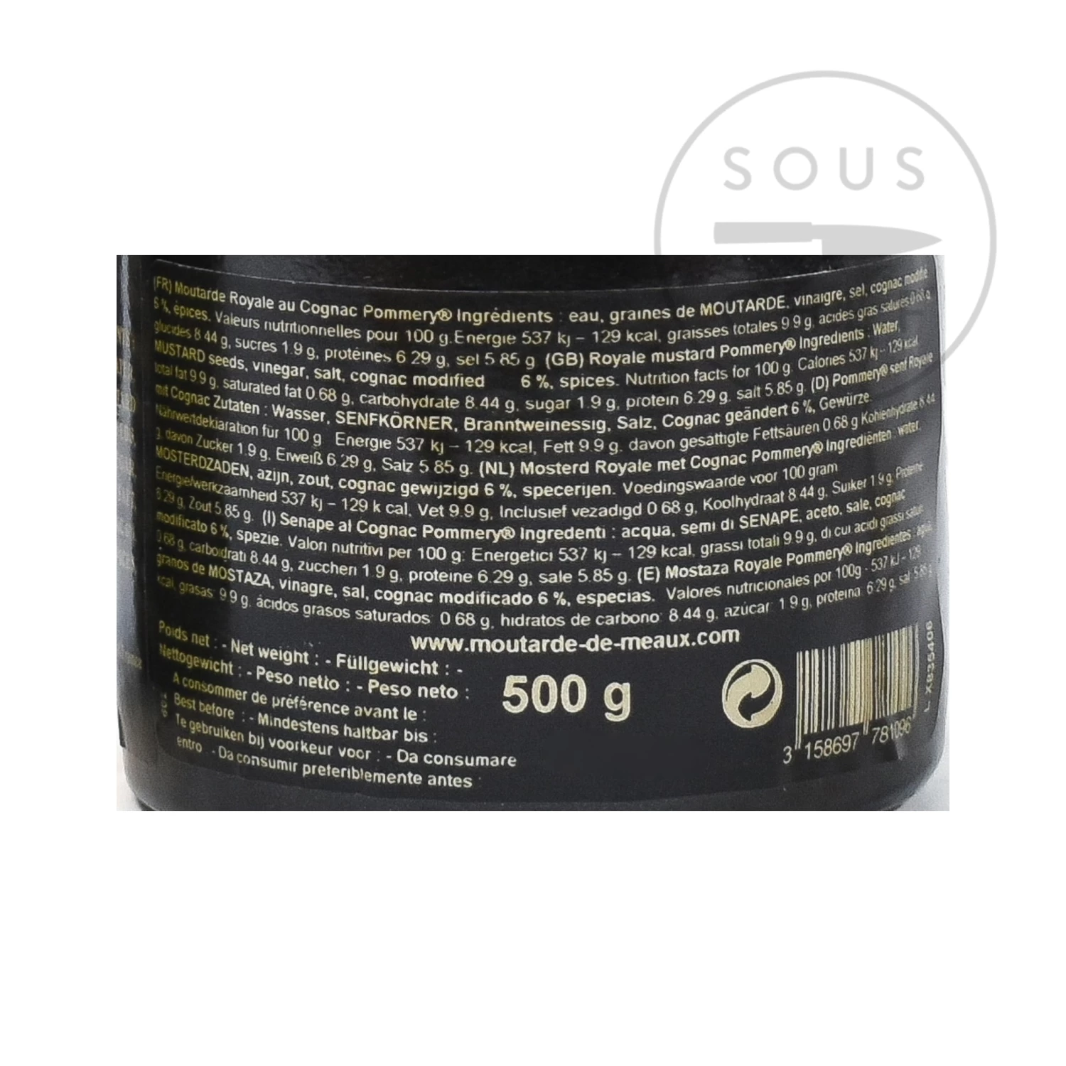 Pommery Royale Mustard With Cognac 500g 4 Pommery Royale Mustard With Cognac 500g - Image 2