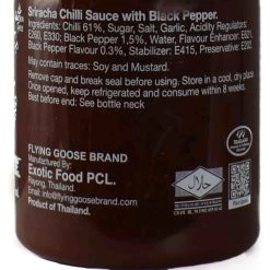 Flying Goose Sriracha Box Set, 4 X 200ml -Kitchen Serie Store SI0108FlyingGooseSriracha4Pack4x200mlBlackPepperIngredients
