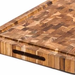 Teakhaus End Grain Butcher Block With Juice Canal, Medium -Kitchen Serie Store TK0007TeakhausEndGrainButcherBlockwithJuiceCanal Medium2
