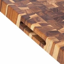 Teakhaus End Grain Butcher Block Rectangular Cutting Board, Medium -Kitchen Serie Store TK0008TeakhausEndGrainButcherBlockRectangularCuttingBoard Medium3