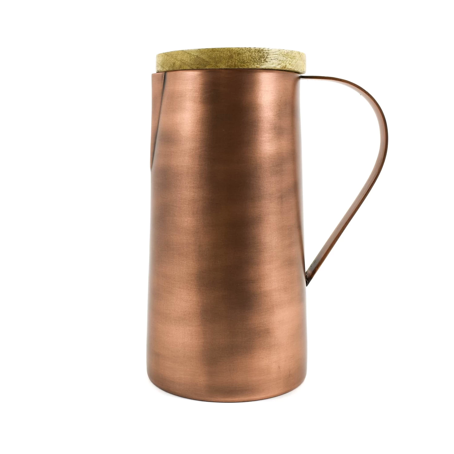 Copper & Mango Wood Water Jug 1250ml 3 Copper & Mango Wood Water Jug 1250ml