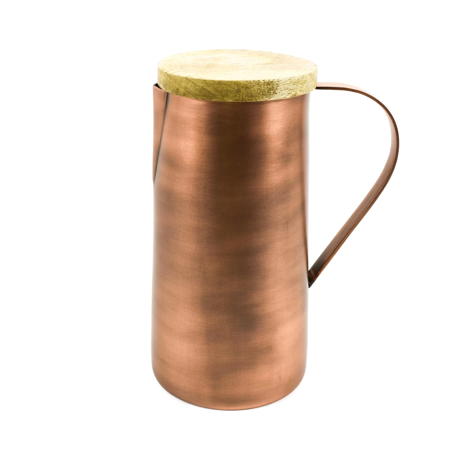 Copper & Mango Wood Water Jug 1250ml 4 Copper & Mango Wood Water Jug 1250ml - Image 2