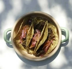 Kapka X Sous Chef Colourblock Enamel Frying Pan, 16cm, Green & Pink -Kitchen Serie Store Untitled 1 0006 dulcedelechegoattacos 21of27 jpg