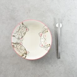 Pink Lucky Cat Japanese Ramen Bowl, 20.5cm -Kitchen Serie Store Untitled 1 0011 tableware 24of56 .jpgcopy 4cd3501b 5c59 4950 94a9 32c65b89638e