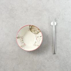Pink Lucky Cat Japanese Noodle Bowl, 15cm -Kitchen Serie Store Untitled 1 0013 tableware 26of56 .jpgcopy
