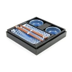 Blue Star Sushi Serving Set -Kitchen Serie Store blue star sushi swerving set box