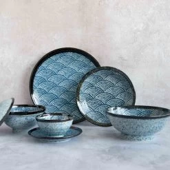 Blue Wave Ramen Bowl -Kitchen Serie Store blue wave tableware side 9687acae 2a01 4a1b acb3 309d55f4c188