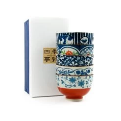Traditional 5-Piece Japanese Rice Bowl Set