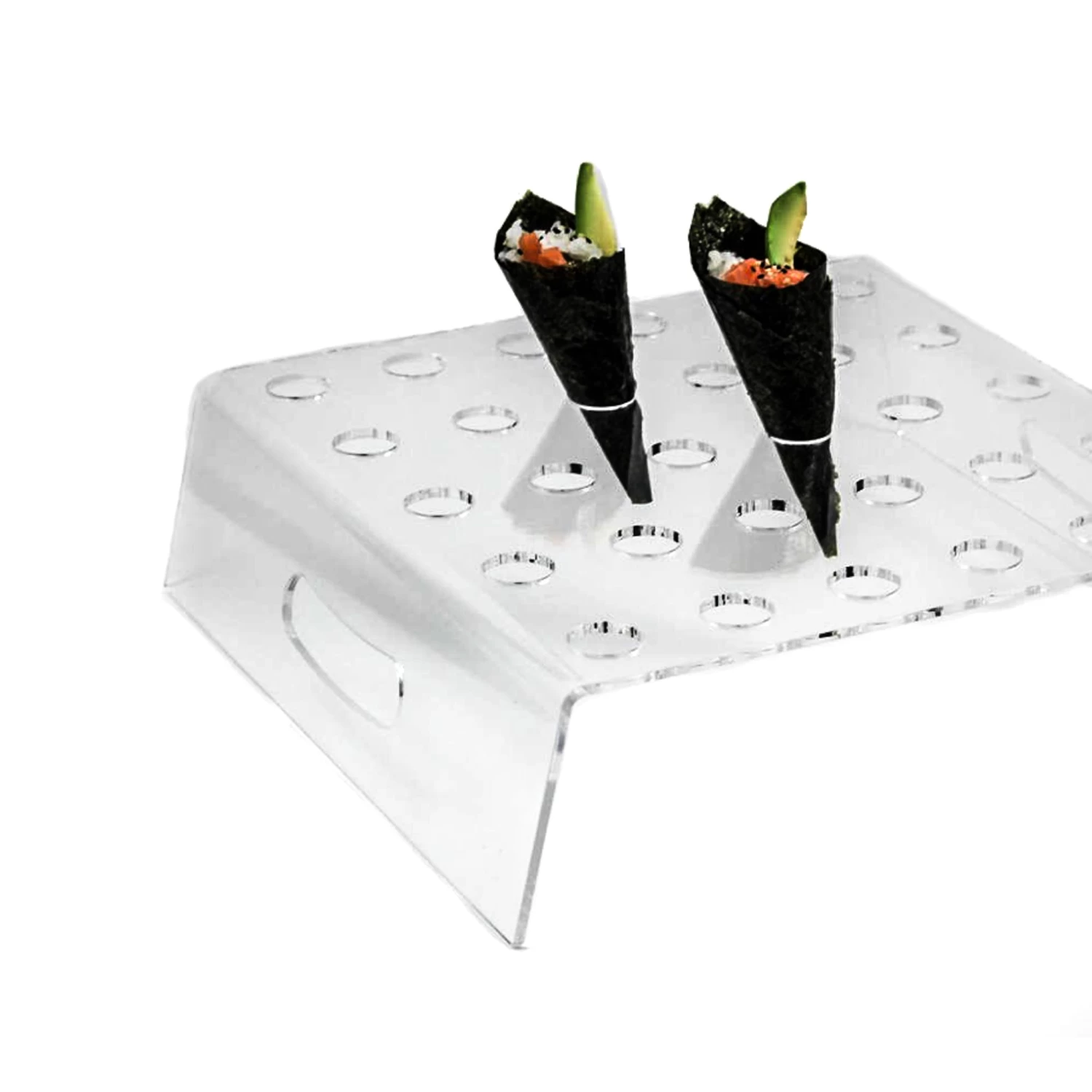 Canape Cone Tray With Handles For 30 Cones 3 Canape Cone Tray With Handles For 30 Cones