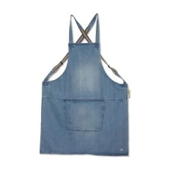 Dutchdeluxes Denim Suspender Apron In Blue