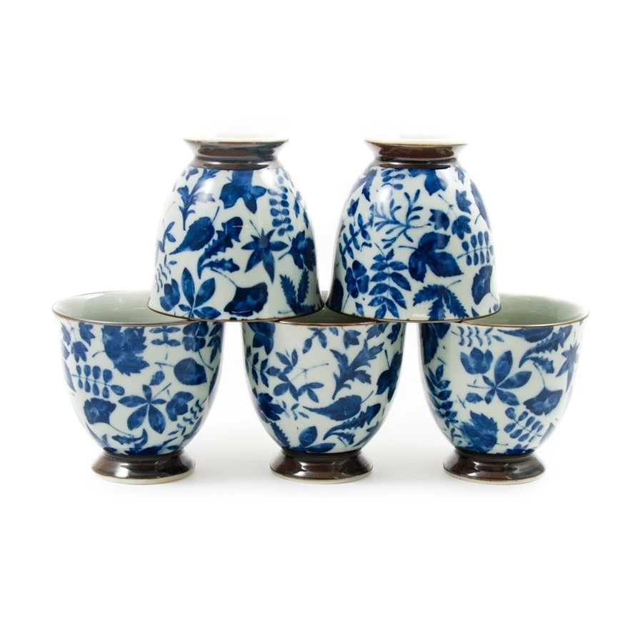 Kashiwa Blue Japanese Teacup Set 5 Kashiwa Blue Japanese Teacup Set - Image 3