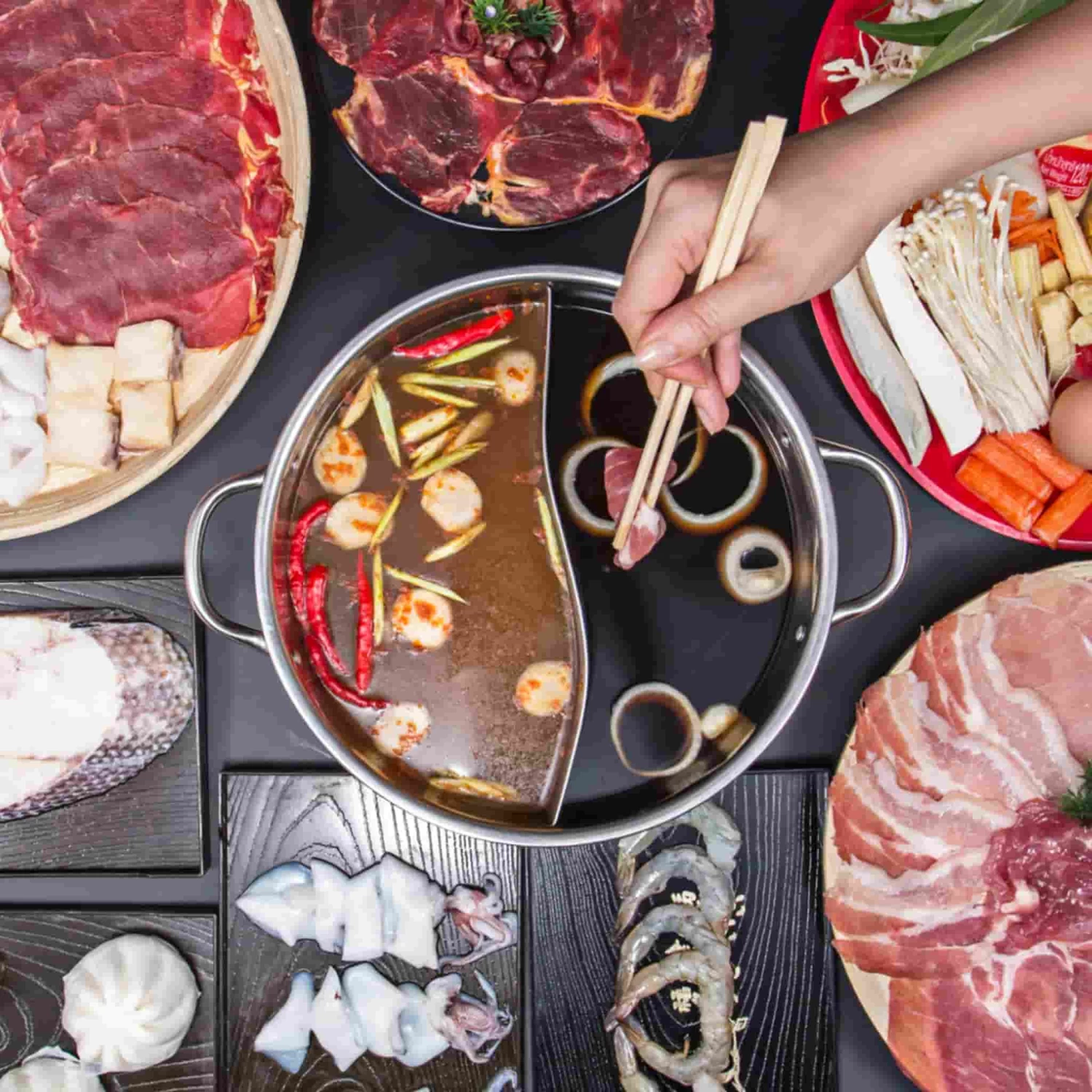 Table Top Chinese Hot Pot 4.5 Litres, Serve 6-8 4 Table Top Chinese Hot Pot 4.5 Litres, Serve 6-8 - Image 2