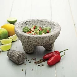 KitchenCraft Mexican Granite Mortar And Pestle 5 KitchenCraft Mexican Granite Mortar And Pestle -Kitchen Serie Store mexican style granite mortar pestle lifestyle