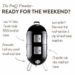 ProQ Frontier Elite 3in1 BBQ Smoker 19 ProQ Frontier Elite 3in1 BBQ Smoker -Kitchen Serie Store proq frontier main image