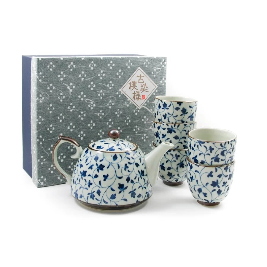 Shizen Blue Japanese Teapot & Teacup Set 3 Shizen Blue Japanese Teapot & Teacup Set