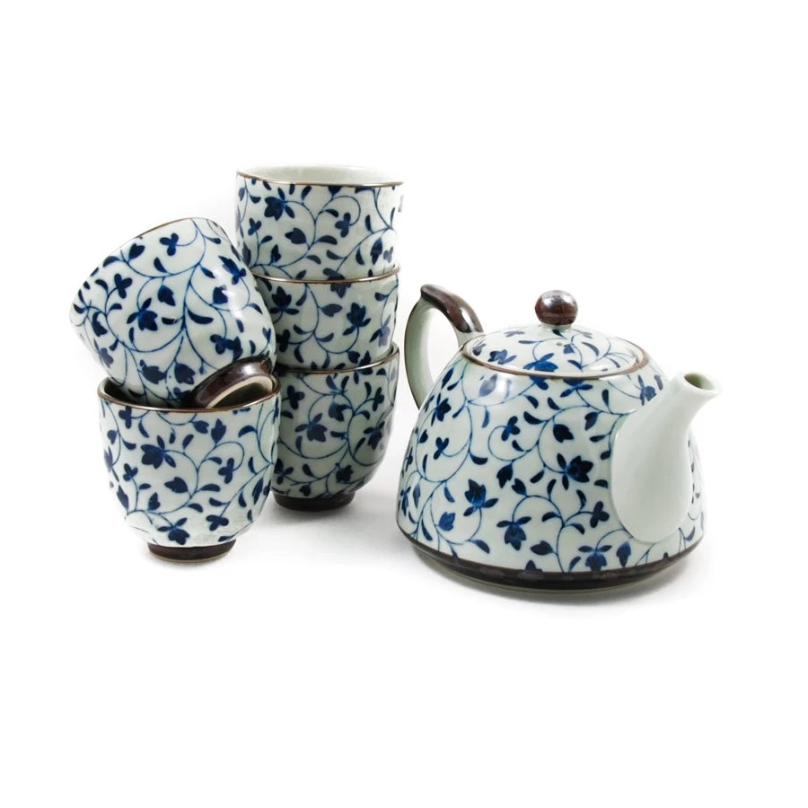 Shizen Blue Japanese Teapot & Teacup Set 6 Shizen Blue Japanese Teapot & Teacup Set - Image 4