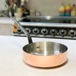 De Buyer Prima Matera Induction-Compatible Copper Saute Pan - Straight -Kitchen Serie Store straight sided saute