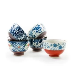 Traditional 5-Piece Japanese Rice Bowl Set -Kitchen Serie Store traditional japanese rice bowl set 5pieces 1