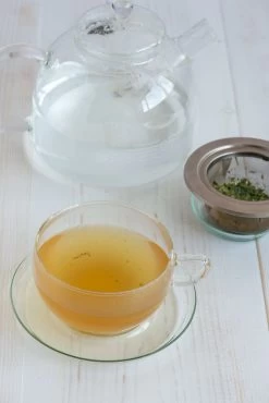 Glass Teacup & Saucer 400ml -Kitchen Serie Store trendglas teacup stainless steel strainer portrait 89232653 a7dc 4db5 ab76 bf780edd145f