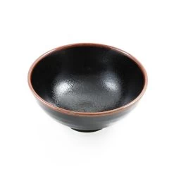 Black Stoneware Ramen Bowl -Kitchen Serie Store yuzu black noodle bowl above