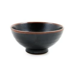 Black Stoneware Ramen Bowl